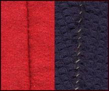 The gown, bodice seam.